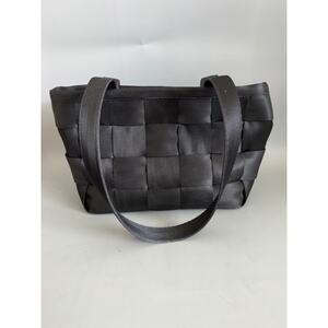 Harvey’s Seatbelt Handbag Original Detroit Purse Black Upcycle Made In USA